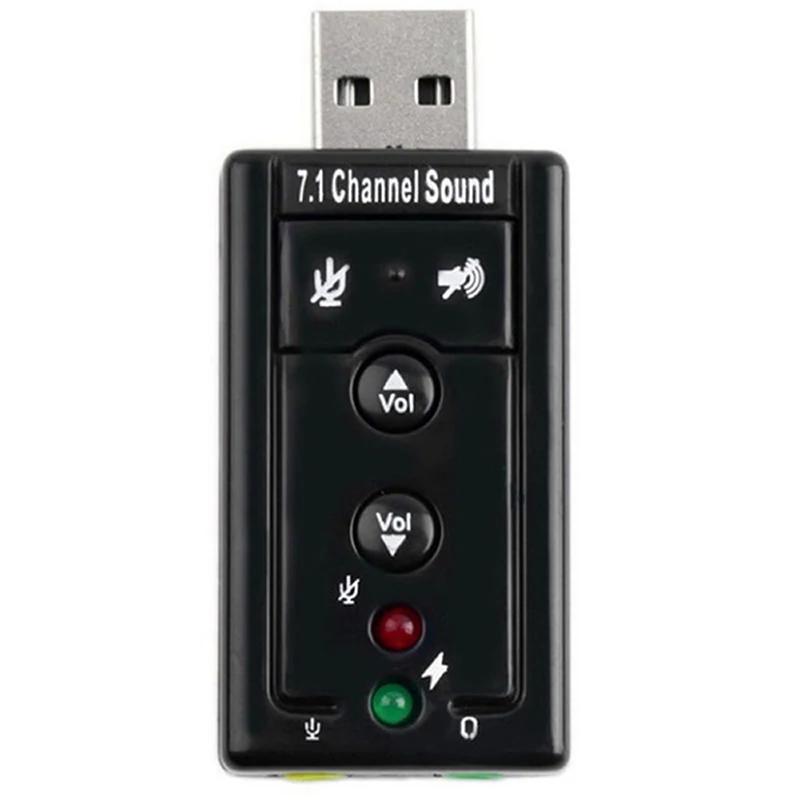 7.1  ī 3D ׷ USB  - 3.5mm Ʈ   ī  ä  ī ̺ 